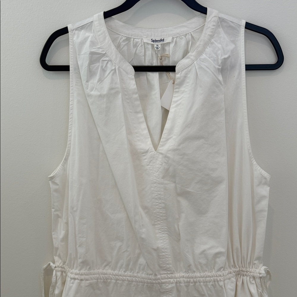 Splendid White Cotton Mini Dress - Picture 6 of 9